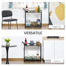 Carrello da Cucina 79,5x38x80 cm in Stile Industriale Marrone Rustico-8