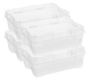 Set 4 Contenitori Rettangolari 55x39x28 cm in Plastica Keter Jumbo Box M Trasparente-1