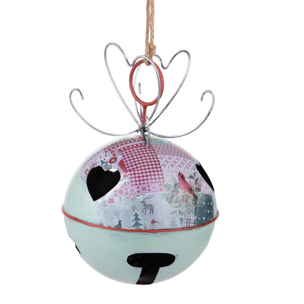 acquista Décorations de Noël Boule à Suspendre Ø 20 cm en Tiffany et Métal Rouge