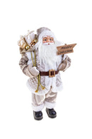 Pupazzo Babbo Natale con Bastone 45 cm in Tessuto e Plastica-1