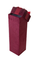 Scatola Porta Bottiglia 10,5x35 cm con Fiocco in Carta Rosso-2
