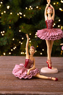 Statuina Ballerina Seduta 17,5 in Resina-3