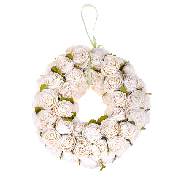 online Couronne artificielle avec fleurs de roses 30 cm