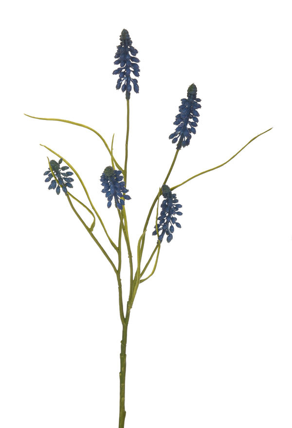 Lot de 8 branches de muscari artificielles hauteur 51 cm bleu online