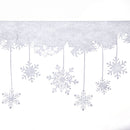 Set 3 Decori per Finestra Fiocchi di Neve 19 cm Bianco-1