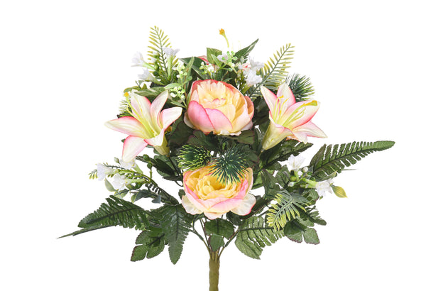 Set 2 Bouquet Artificiel avec Pivoines Hauteur 51 cm acquista