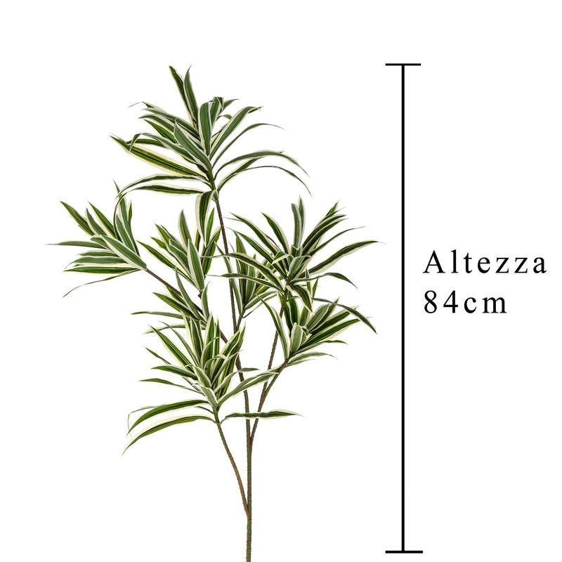 Dracena con 141 Foglie Artificiali Altezza 84 cm Verde-2