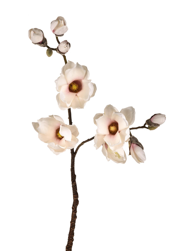 Magnolia artificiel avec 9 fleurs artificielles hauteur 106 cm sconto