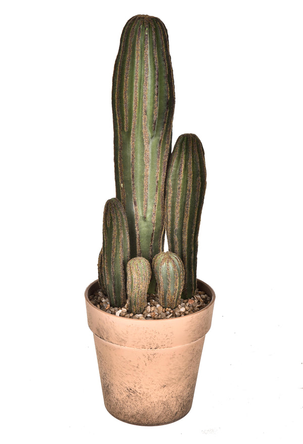 sconto Set 2 Cactus Artificiels avec Pot Hauteur 24 cm Vert