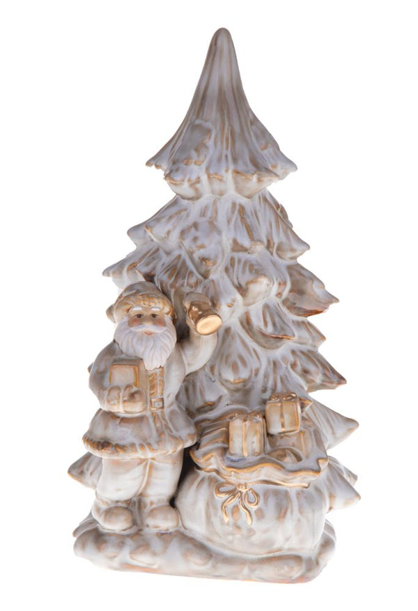 sconto Statuina Babbo Natale 37,5 cm in Porcellana Bianco