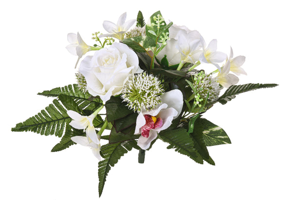 Set 4 Bouquet Artificiel avec Cymbidium Hauteur 33 cm sconto