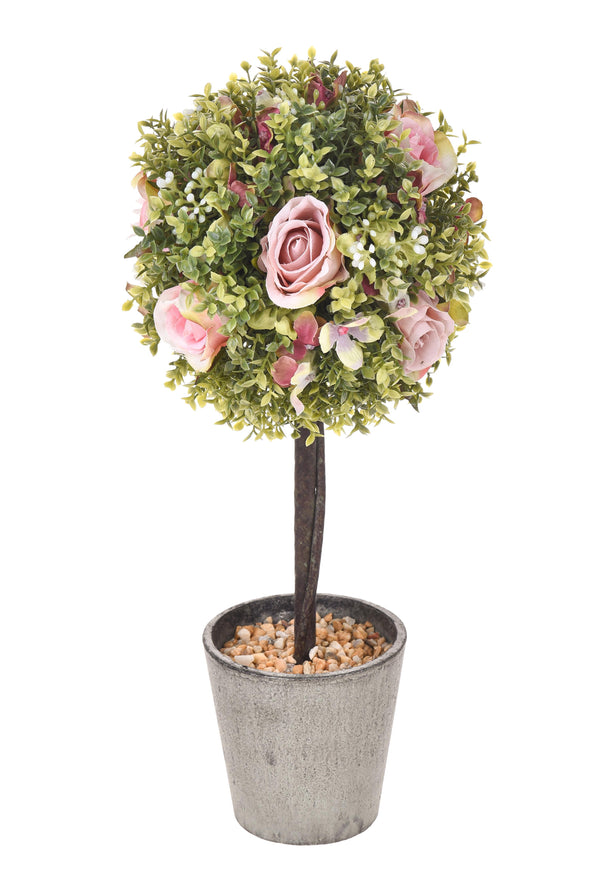 Roses Artificielles sur Topiaire Hauteur 27.5cm Rose prezzo