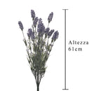 2 Lavanda Artificiale con 15 Fiori Altezza 61 cm Viola-2