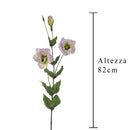 2 Lisianthus Artificiali Composto da 3 Fiori Altezza 82 cm -2