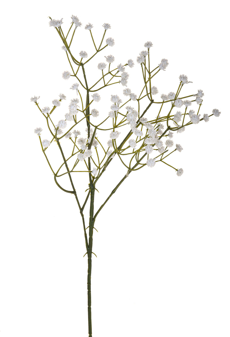 6 Rami Artificiale di Gypsophila Altezza 59 cm Bianco-1