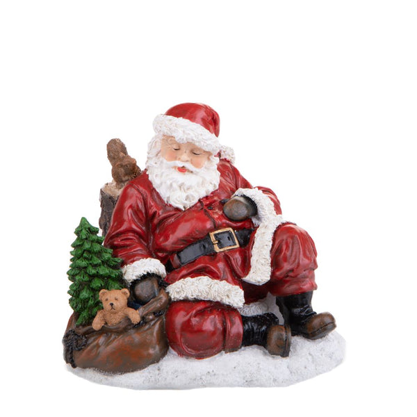 sconto Figurine Père Noël endormi 14 cm en résine