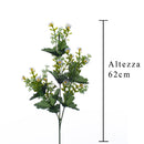 6 Mini Settembrina Artificiali Altezza 62 cm Bianco-2