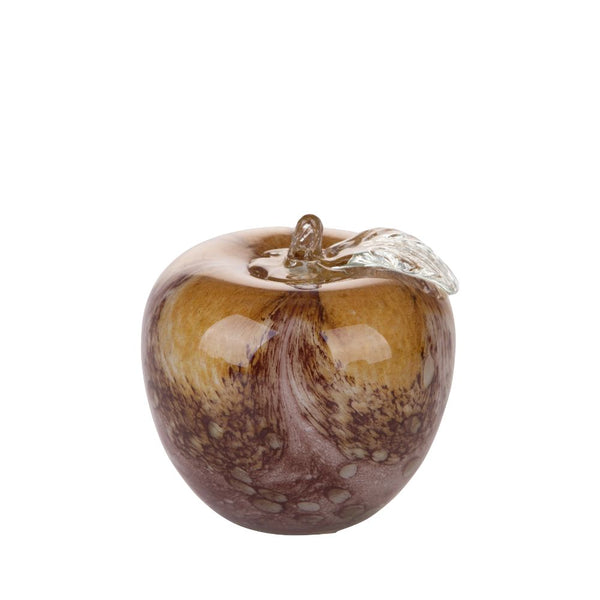 acquista Pomme décorative artificielle Ø 13 cm en verre jaune mauve