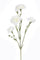 Lot de 6 fleurs d'oeillets artificiels hauteur 62 cm blanc