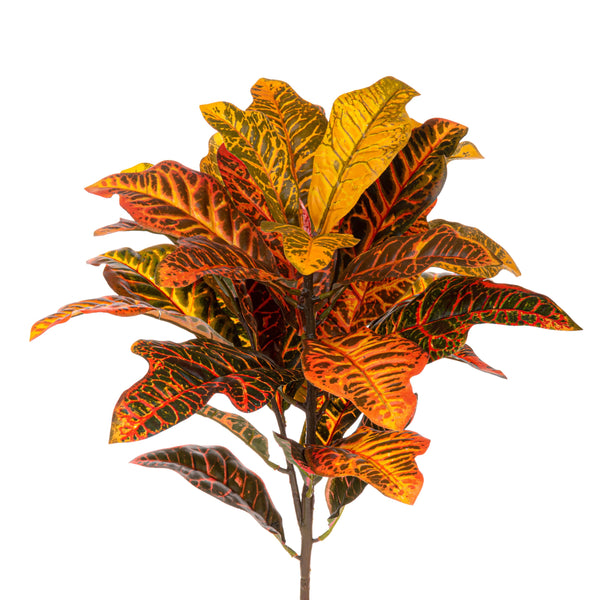 online Set 2 Plantes Artificielles Croton Hauteur 60 cm Orange