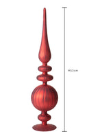 Decorazione Natalizia Topiary Sfere 52 cm in Vetro Rosso-2