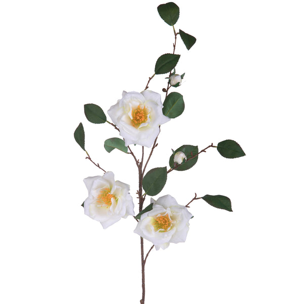 prezzo Lot de 3 branches artificielles avec 5 roses romantiques hauteur 91 cm