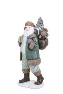 Statuina Babbo Natale con Sacco 37 cm in Resina-1