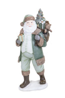 Statuina Babbo Natale con Sacco 37 cm in Resina-2