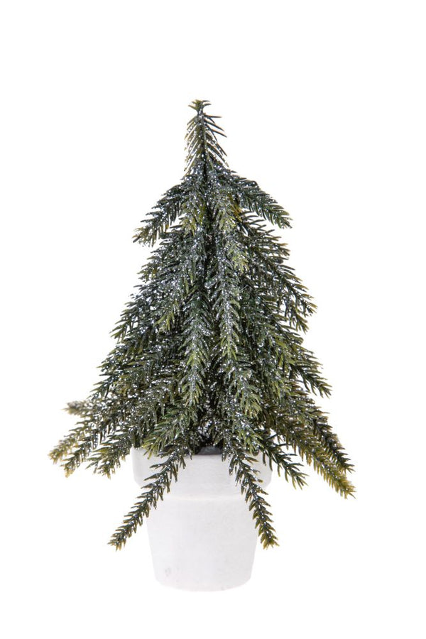 Lot de 6 mini sapin décoratif à paillettes 19 cm sapin vert online