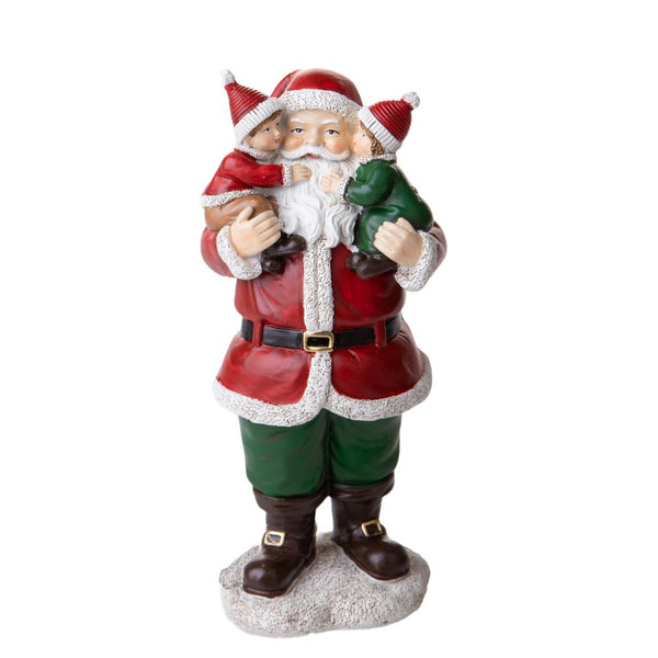 Figurine Père Noël avec Enfants 21 cm en Résine online