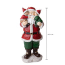 Statuina Babbo Natale con Bambini 21 cm in Resina-3