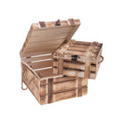 Set di 2 Bauli in Legno Larghezza 32 cm Marrone-3