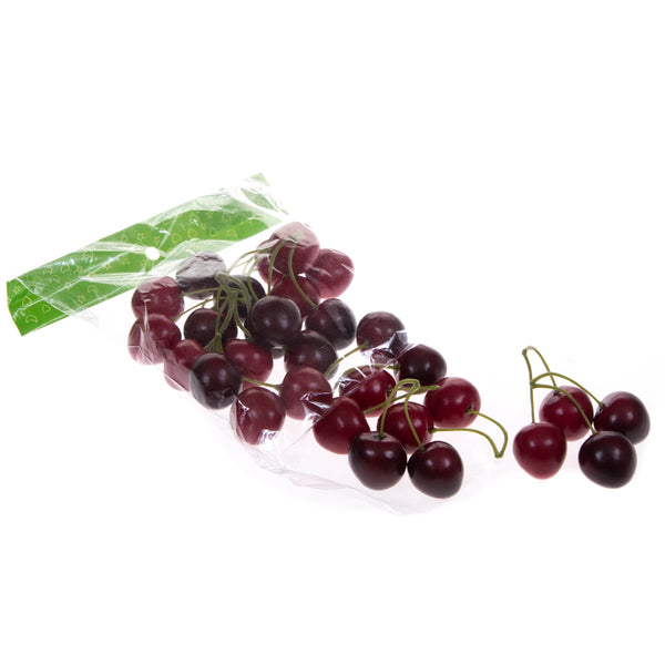 Set 4 Cerises Artificielles pour 2, 15 pièces Hauteur 3 cm prezzo