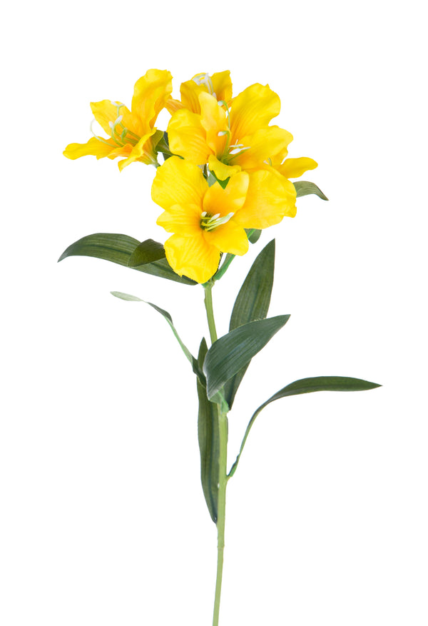 Lot de 8 Fleurs Alstromeria Artificielles en Matière Synthétique Hauteur 62 cm Jaune online