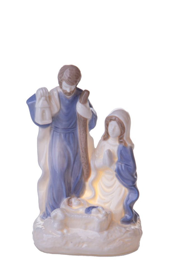 Figurine de la Nativité de Noël avec LED 16,5 cm en porcelaine prezzo