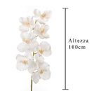 2 Orchidea Artificiali Vanda Altezza 100 cm Bianco-2