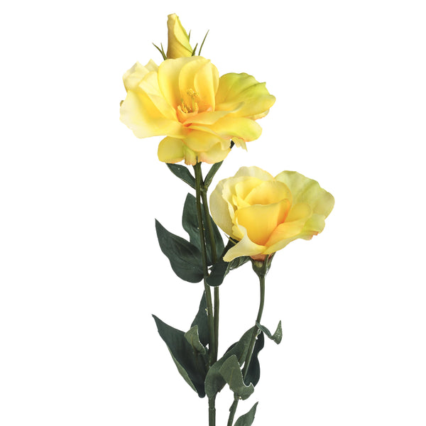 Lot de 6 lisianthus artificiels avec fleurs hauteur 75 cm jaune sconto