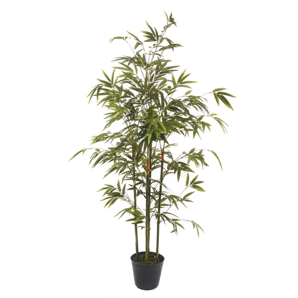 Mini Bambou Artificiel à 5 ​​Branches avec Vase Hauteur 130 cm Vert prezzo