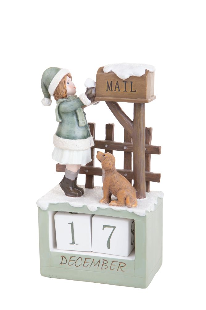 Statuina Calendario di Natale 22,5 cm in Resina-1