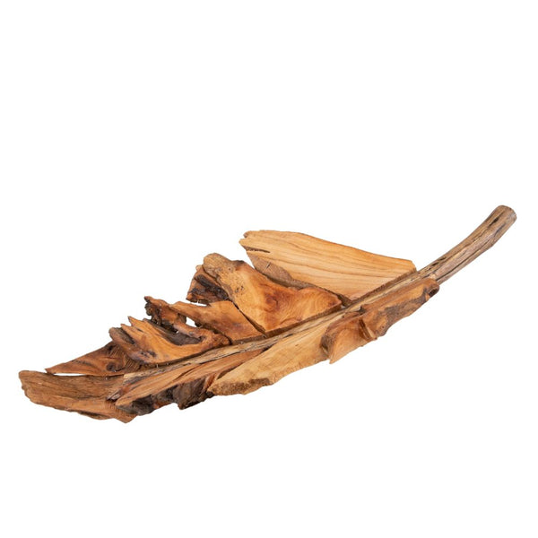 sconto Foglia Decorativa Orizzontale 48 cm in Legno