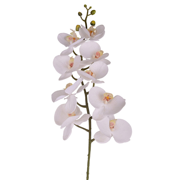 prezzo Set 2 Phalenopsis artificiels avec 9 fleurs Hauteur 110 cm Blanc