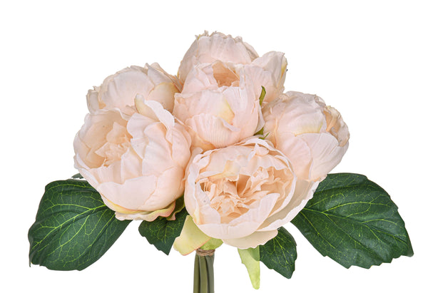 prezzo Lot de 3 bouquets de pivoines avec 6 fleurs artificielles hauteur 28 cm