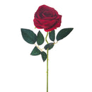 6 Rose Artificiali Velvet Singola Altezza 55 cm Rosso-1