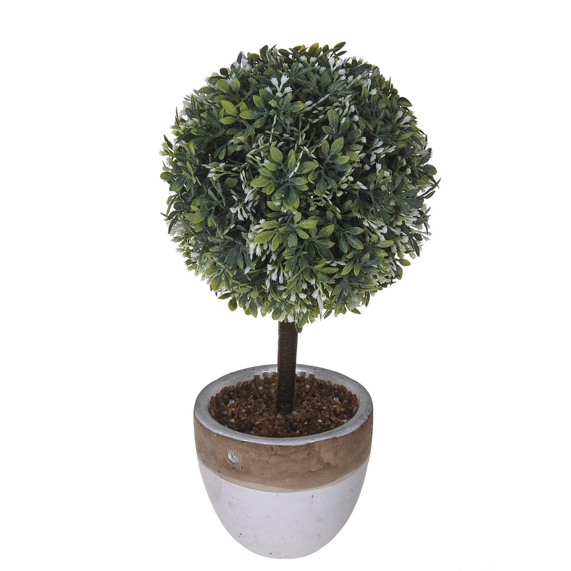 Topiary Maggiorana Artificiale Altezza 26 cm Grigio-1