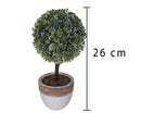 Topiary Maggiorana Artificiale Altezza 26 cm Grigio-2