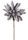 Lot de 2 fleurs de nénuphar artificielles hauteur 88 cm gris