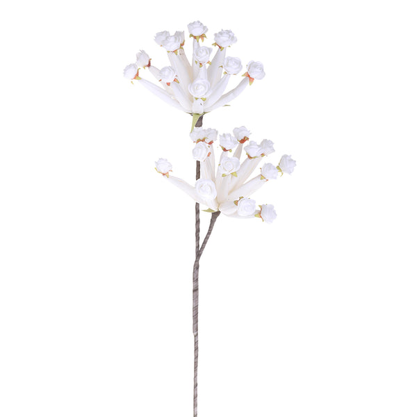 Lot de 3 Caplume géante composé de 2 fleurs artificielles hauteur 90 cm blanc prezzo