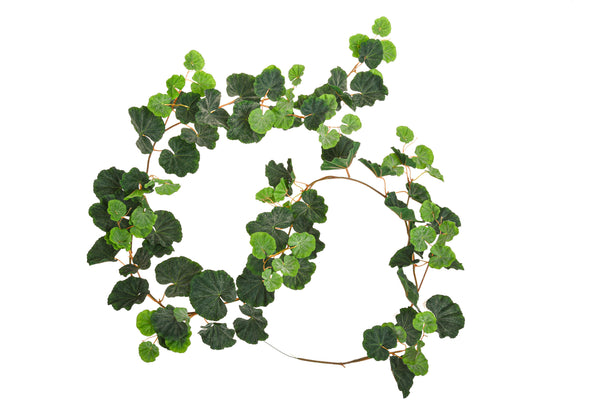 sconto Set 2 Guirlandes Artificielles Floquées Lierre avec 114 Feuilles Hauteur 200 cm Vert