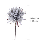 Fiori di Ninfea Artificiali Altezza 108 cm Grigio-2