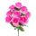 Lot de 3 bouquets artificiels de 9 roses hauteur 43,5 cm rose